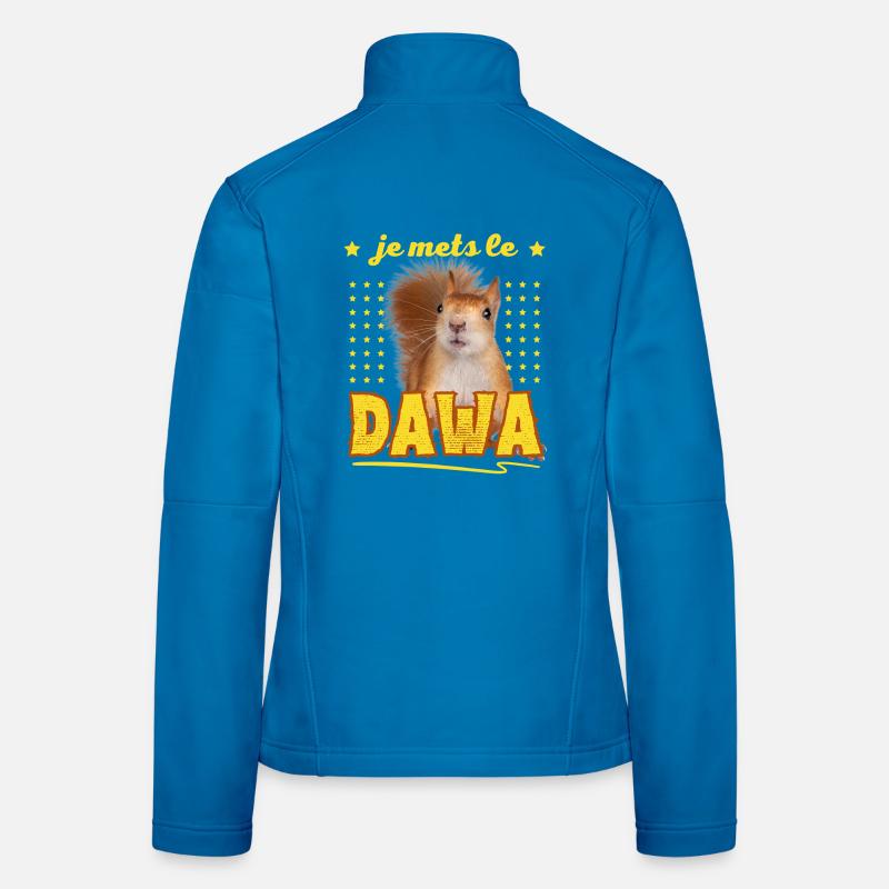 Ecureuil, Je Mets le DAWA dans la Foret  Veste en tissu softshell Femme