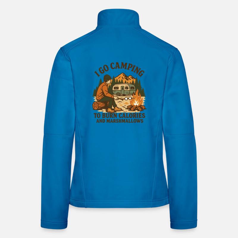 Camping for Marshmallows Fun Camping Design Women's Softshell Jacket