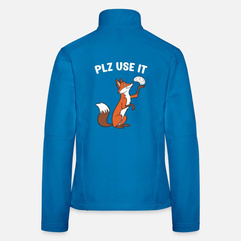 Un renard drôle avec un cerveau, utilisez-le s'il vous plaît Veste en tissu softshell Femme
