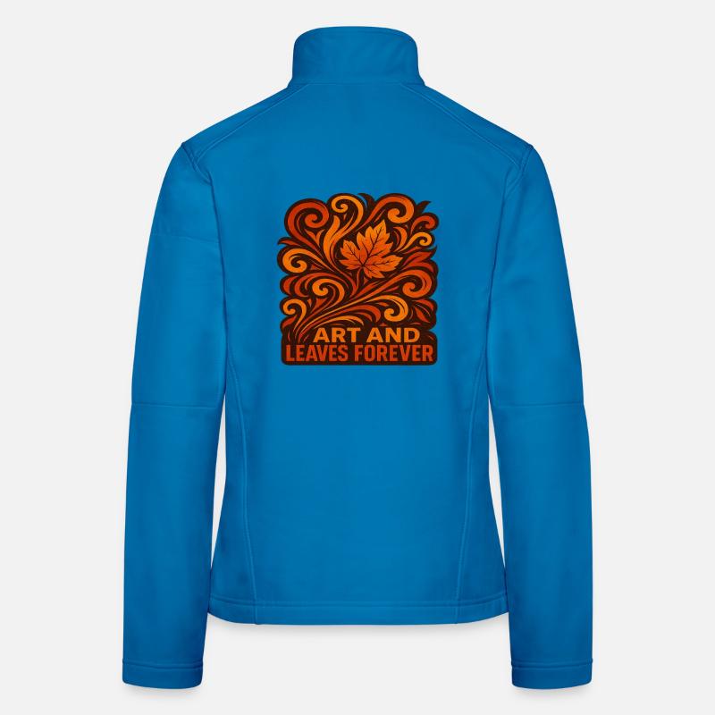 Abstrait Automne Herbst Herbstlich Veste en tissu softshell Femme