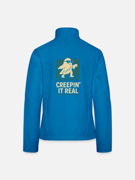 Creepin' It Real Funny Halloween Costume Design - Veste en tissu softshell Femme - bleu clair - Dos