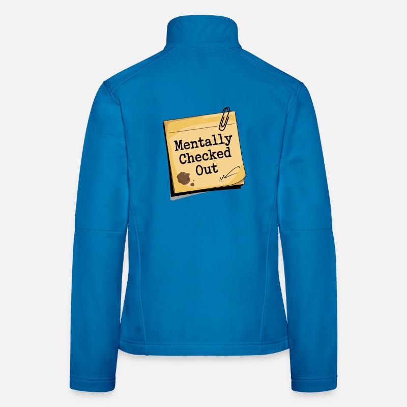 Note mentalement éteinte Veste en tissu softshell Femme