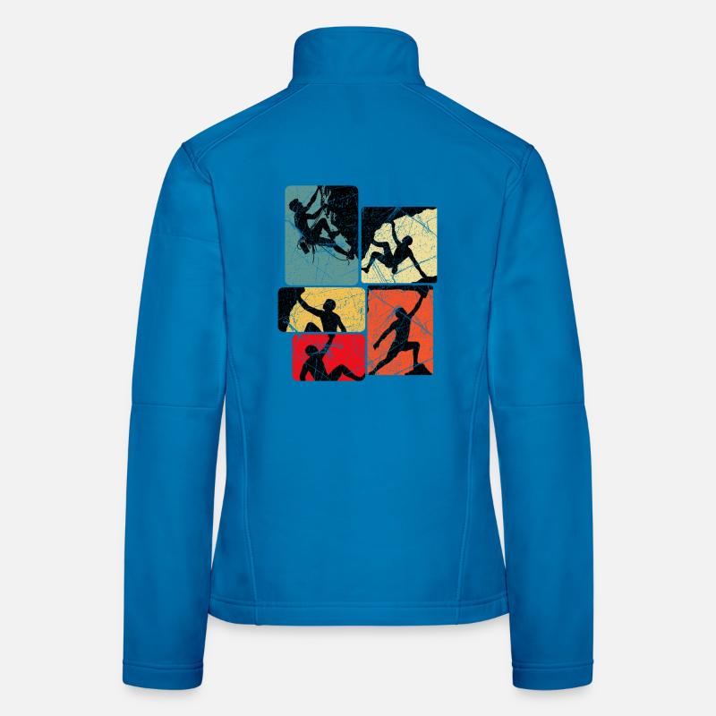 Klettern Bouldern Bergsteiger Kletterer Boulder - Frauen Softshelljacke - Lichtblau