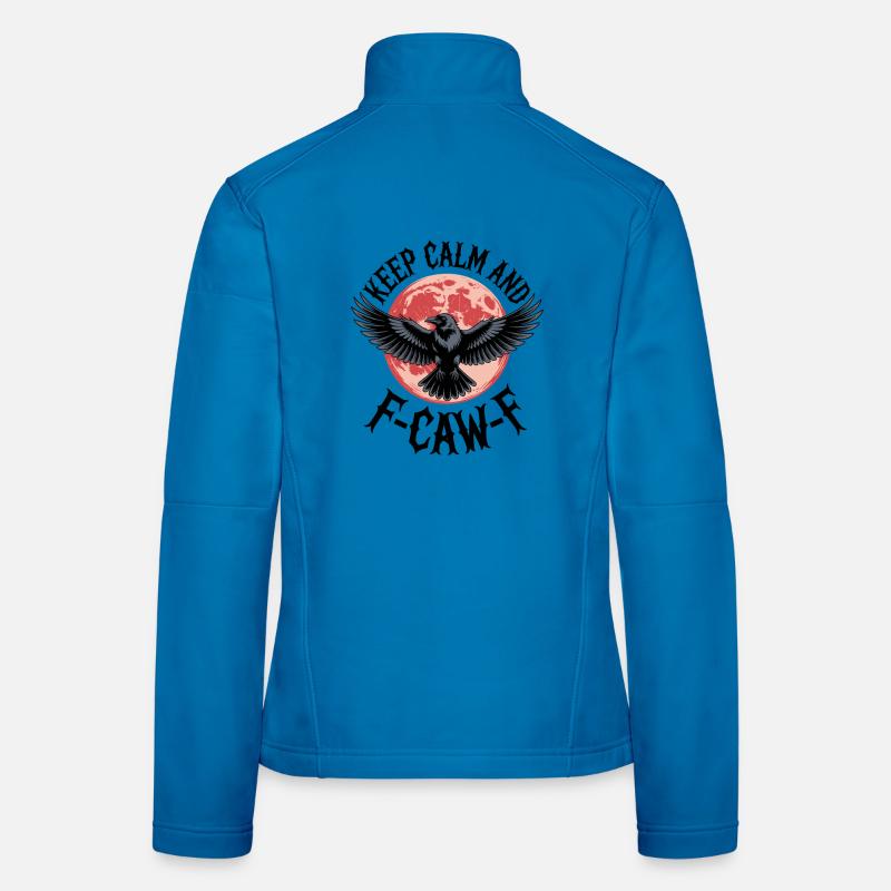 Raven Moon Wing Image Women's Softshell Jacket