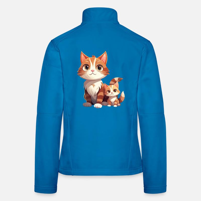 Chat amitié dessin animé Style chat Veste en tissu softshell Femme