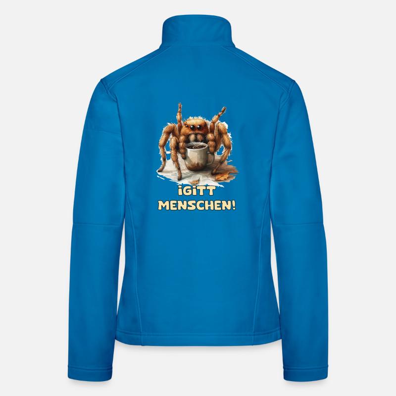 Kaffee Spinnenwitz Frauen Softshelljacke