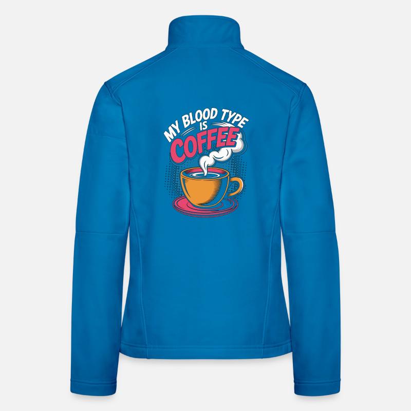 Lab Technician My Blood Type Is Coffee Phlebotomy Women's Softshell Jacket