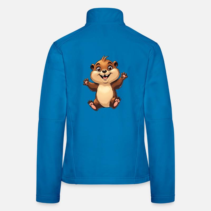 Fröhliches Eichhörnchen Design Frauen Softshelljacke