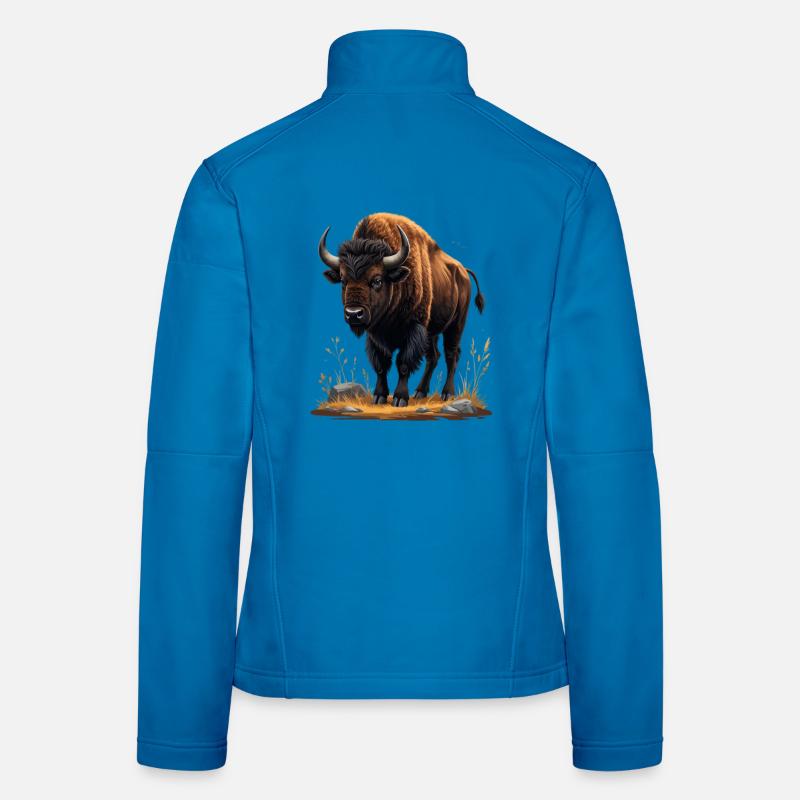 Bison du désert dans la vallée rocheuse Veste en tissu softshell Femme