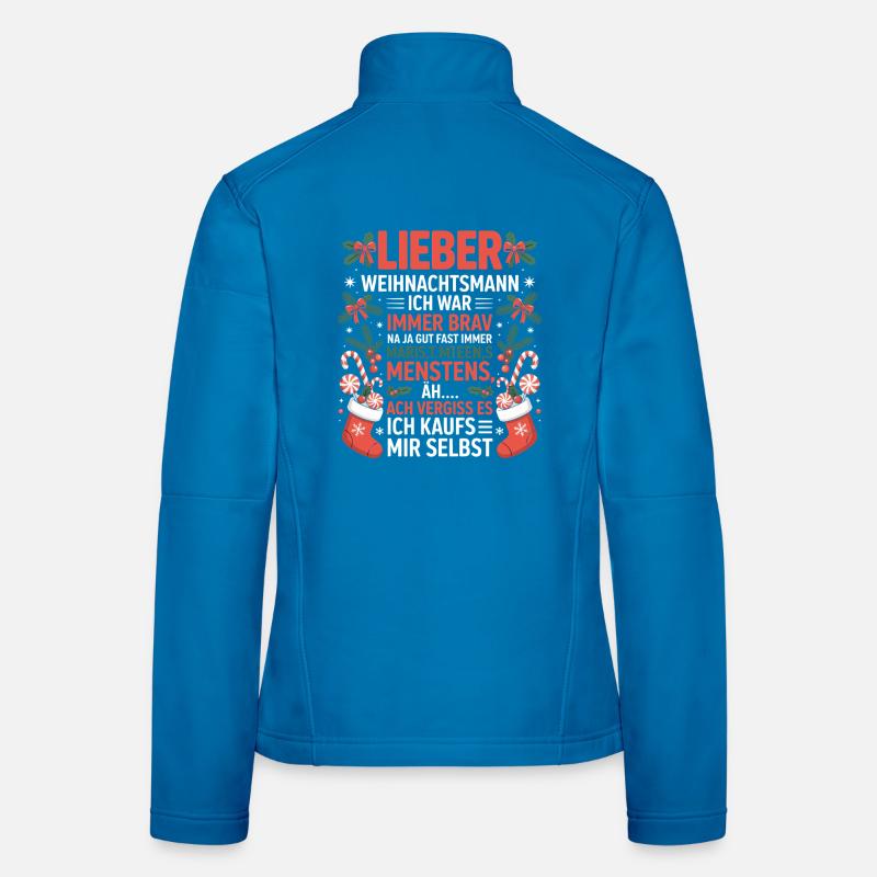 Weihnachtsmann Geschenk Spruch, ich kaufs selbst Frauen Softshelljacke