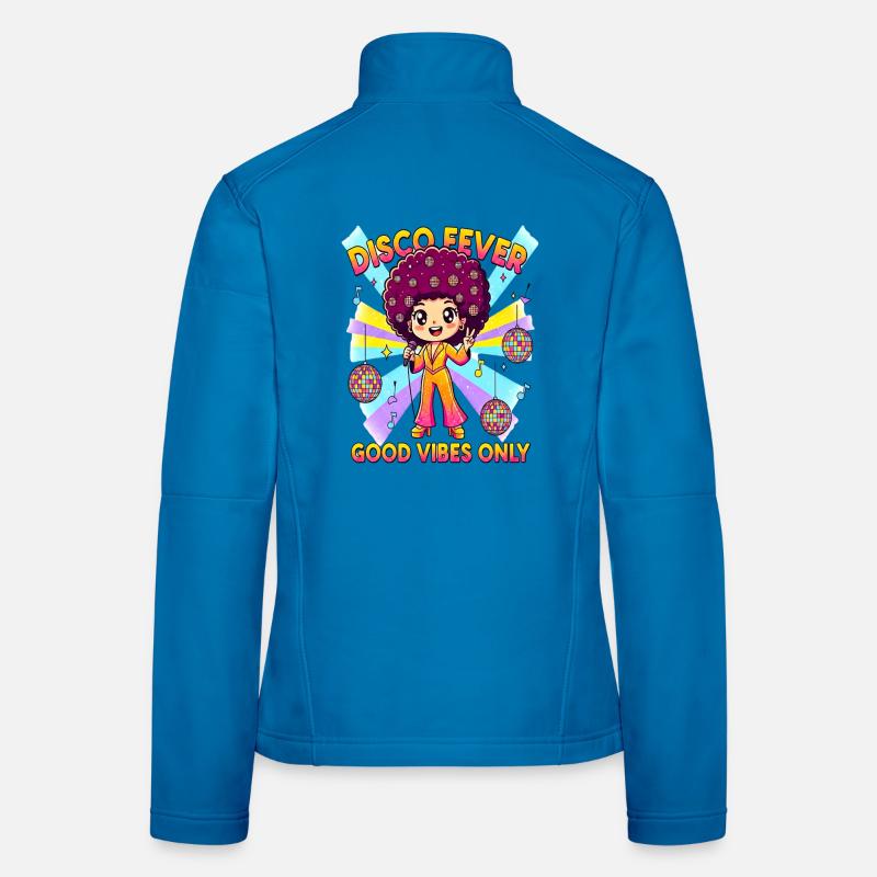 DISCO FEVER Cute Comic 70er Frauen Softshelljacke