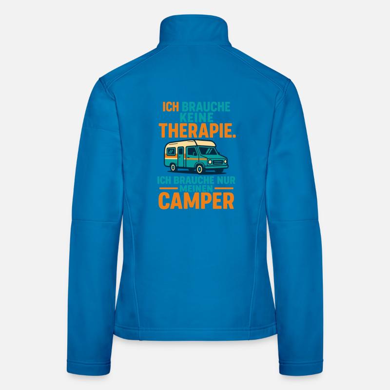 camping slogan camper, i need my camper Women's Softshell Jacket
