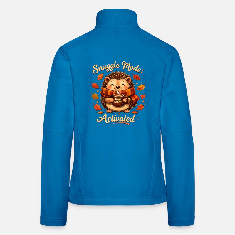 Cuddle Mode Autumn Warmth Hedgehog Women's Softshell Jacket