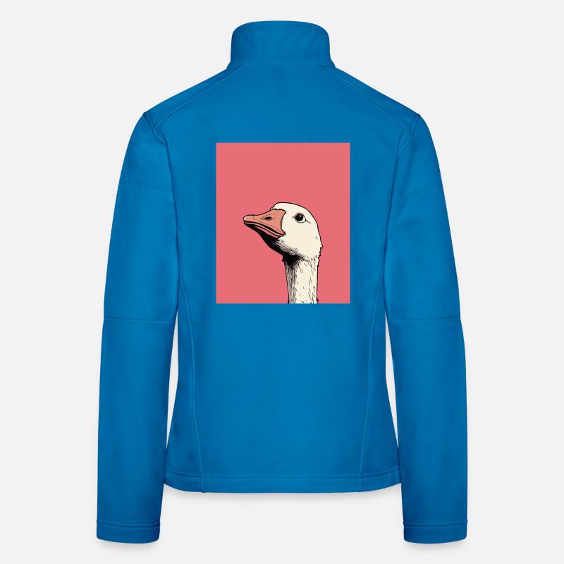 Judgmental Goose Illustration – Funny Animal Art D - Frauen Softshelljacke - Lichtblau