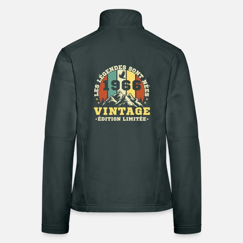 1966 Vintage Retro Birthday Gift Women's Softshell Jacket