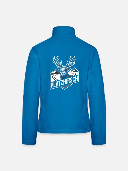 Platzhirsch Skifahrer Apres-Ski Berge - Frauen Softshelljacke - Lichtblau - Hinten