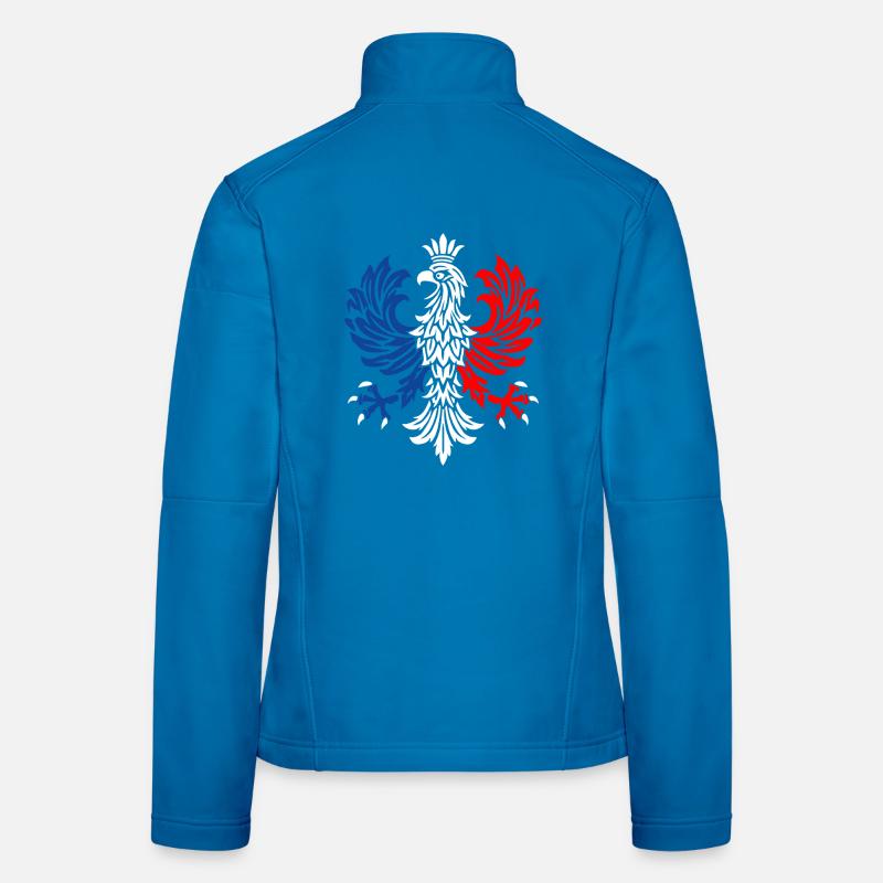 Trikolore-Adler-Emblem Frauen Softshelljacke
