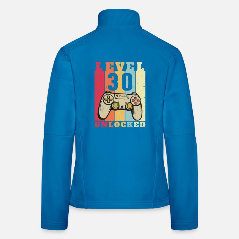 Level 30 Vollständiges 30-jähriges Jubiläum - Frauen Softshelljacke - Lichtblau