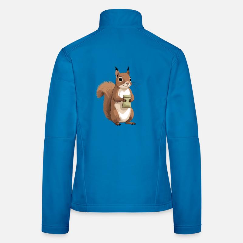 Eichhörnchen mit Beutel Frauen Softshelljacke