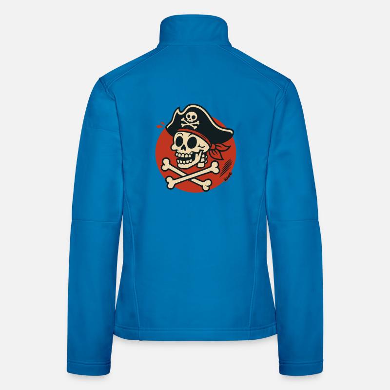 Pirate skull with bone Women's Softshell Jacket