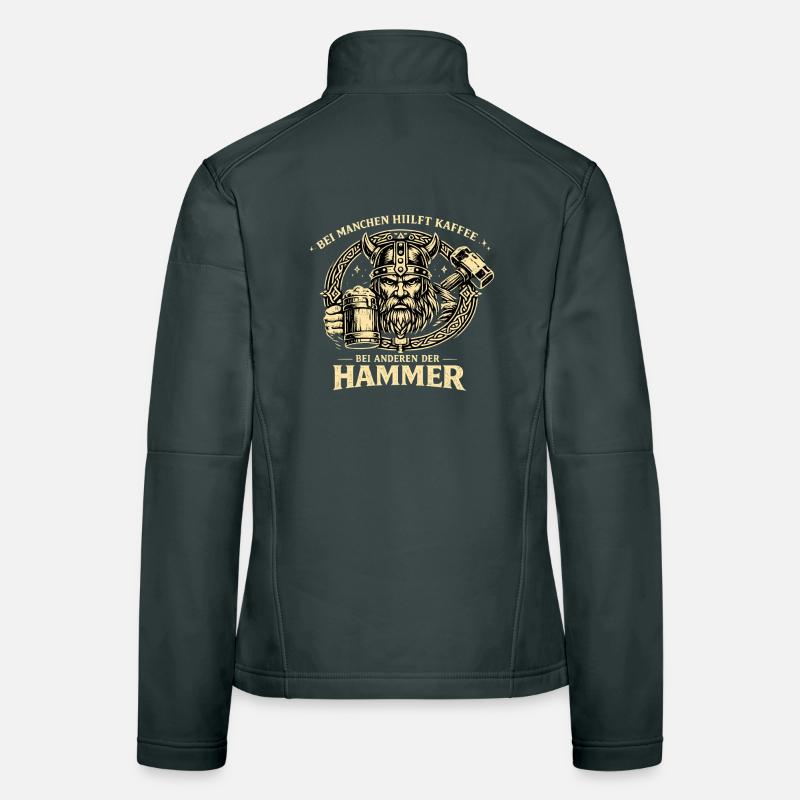 Kaffee hilft? Sonst der Hammer | Wikinger Frauen Softshelljacke