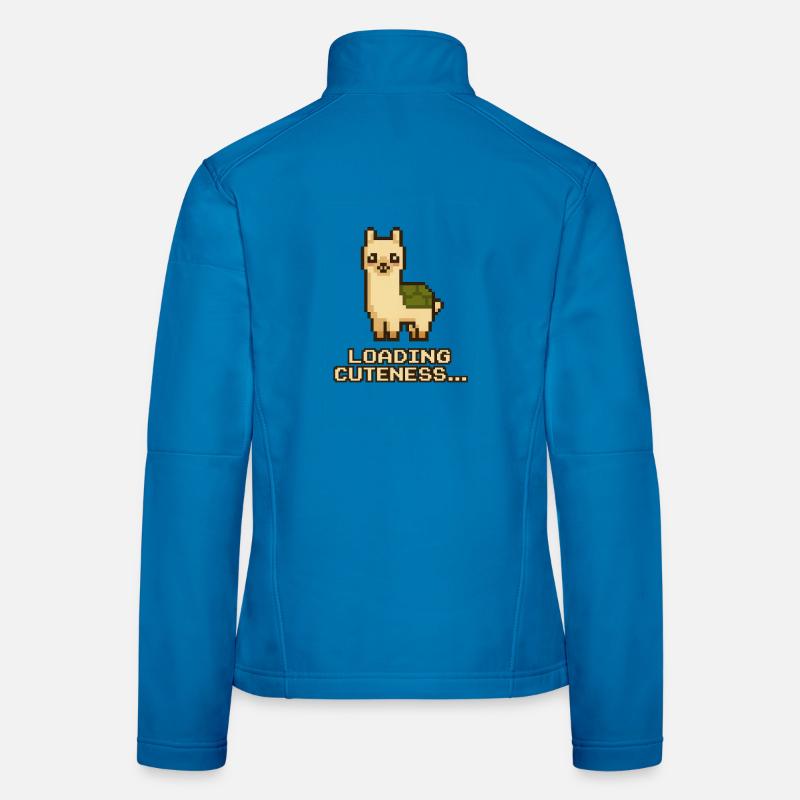Pixel Llama: Loading Cuteness Women's Softshell Jacket