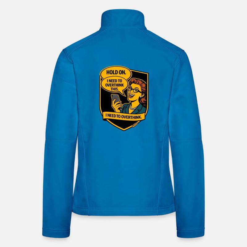 Retro Comic Überdenken - Overthinker Frauen Softshelljacke