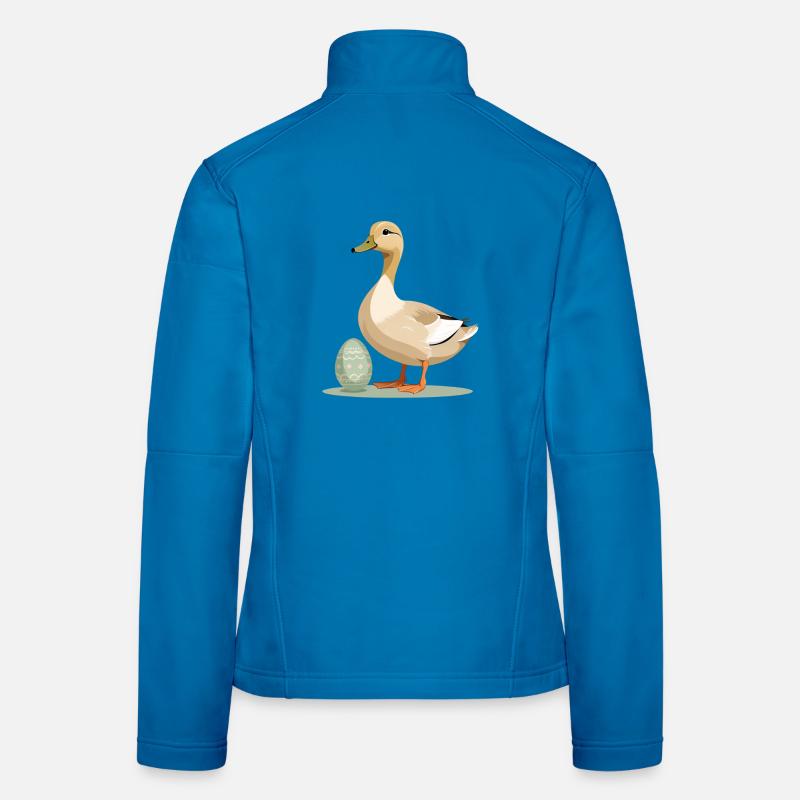 Spring duck with Easter egg Women's Softshell Jacket
