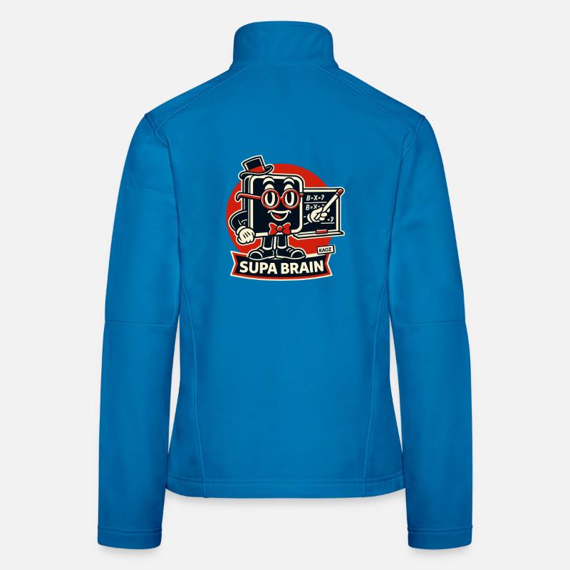 Supa Brain Brain Math Hero Women's Softshell Jacket
