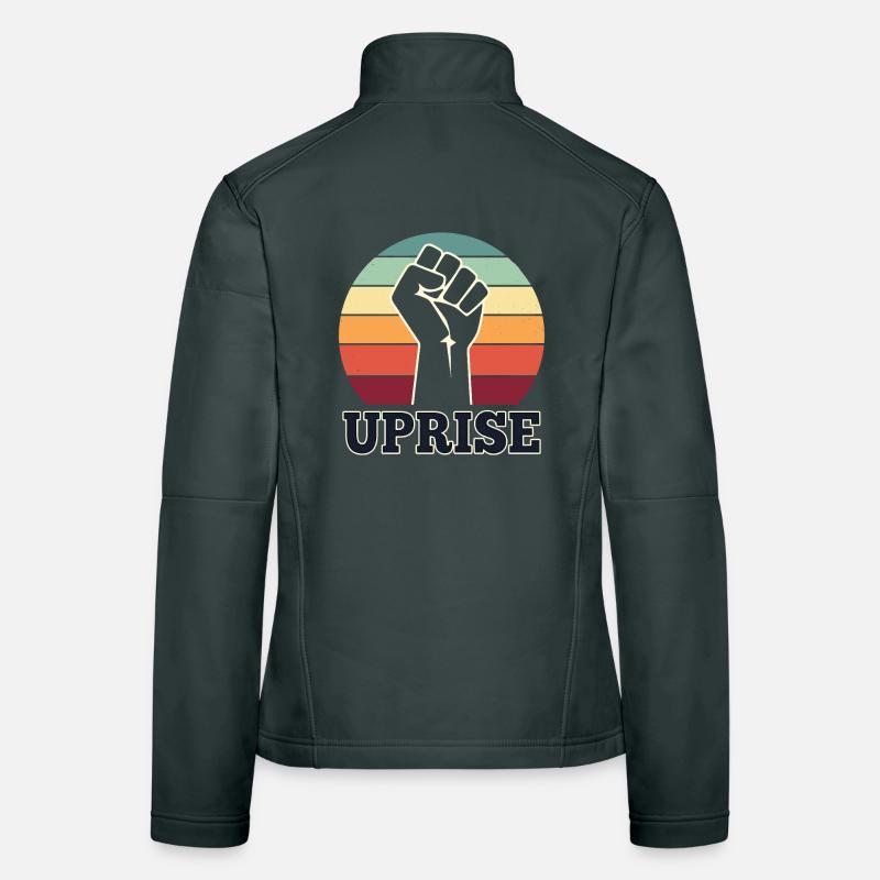 RISE Motiv mit Faust Stärke Statement Frauen Softshelljacke