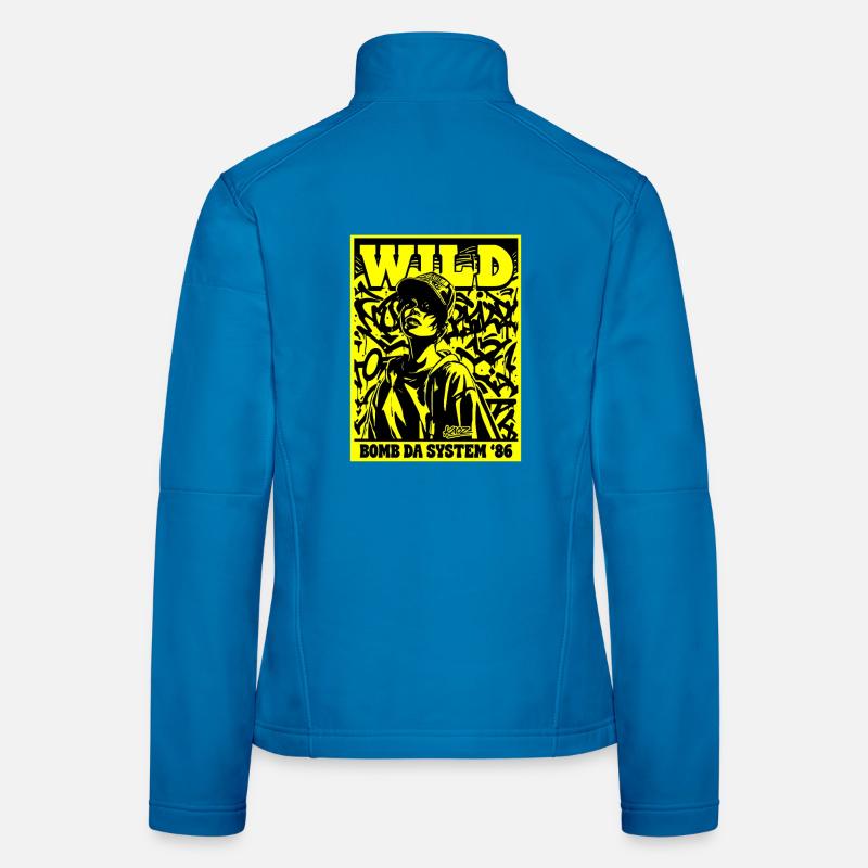 Wild Bomb Da System 86 Graffiti Poster Women's Softshell Jacket