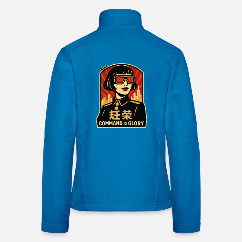 Affiche rétro de Command Is Glory Veste en tissu softshell Femme
