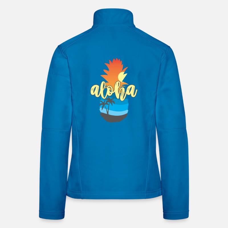 Aloha Sunset Pineapple – Ambiances de la plage d’Hawaï Veste en tissu softshell Femme