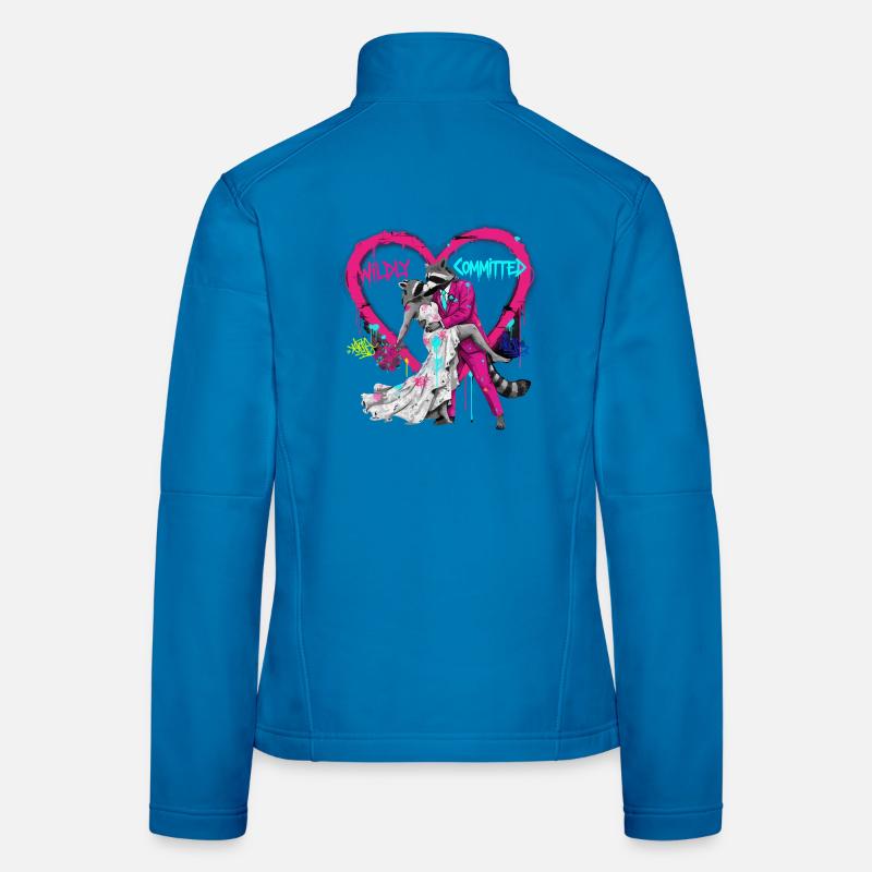 Wildly Committed Waschbär Hochzeit Frauen Softshelljacke