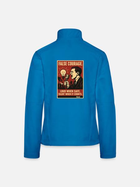 False Courage Protestplakat - Frauen Softshelljacke - Lichtblau - Hinten