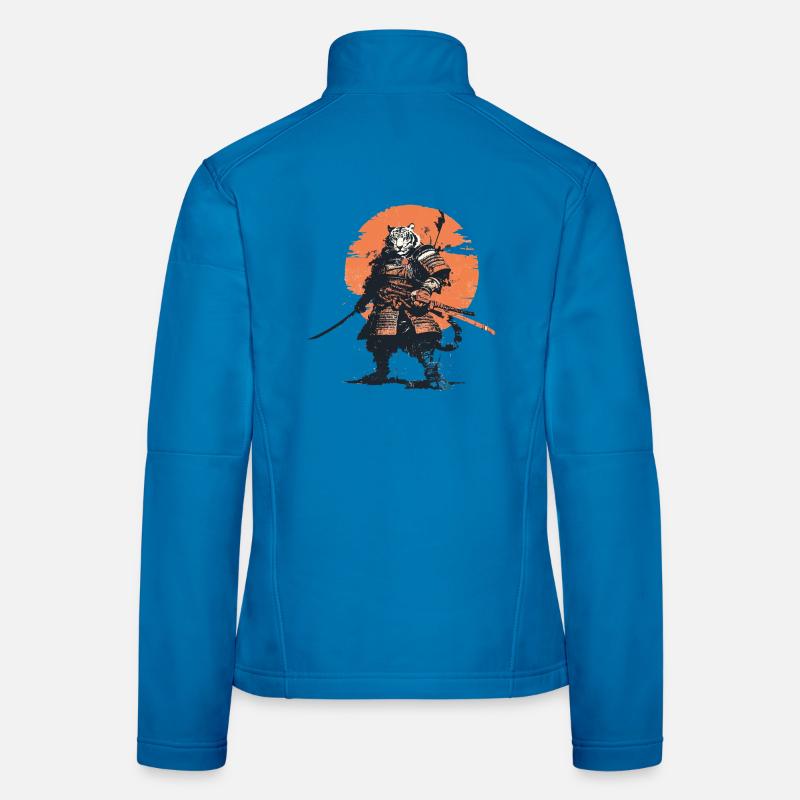 Samouraï tigre dans Ember Moon Veste en tissu softshell Femme