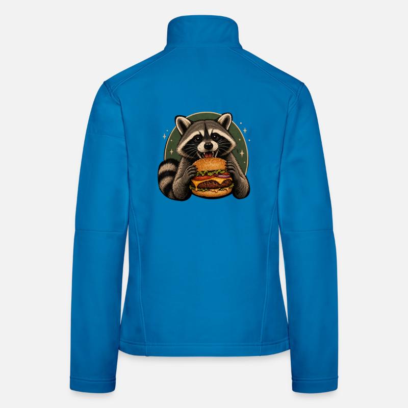 Raton laveur avec burger Veste en tissu softshell Femme