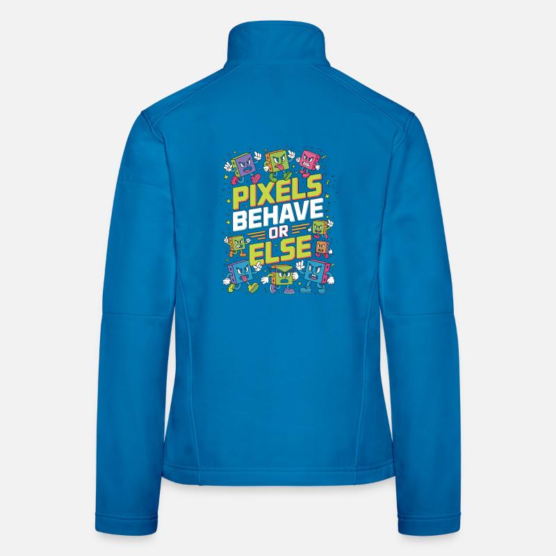 Les pixels du designer d’impression se comportent correctement, sinon le design visuel Veste en tissu softshell Femme