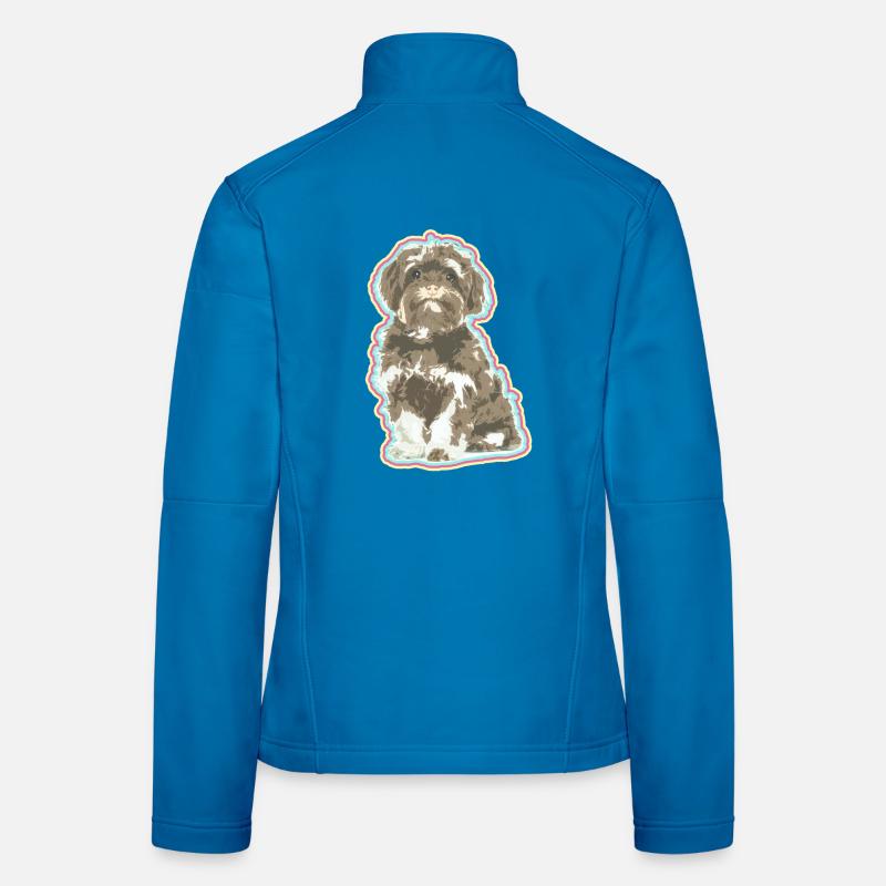 Yorkshire Lover – Cute Pup Art - Women's Softshell Jacket - light blue