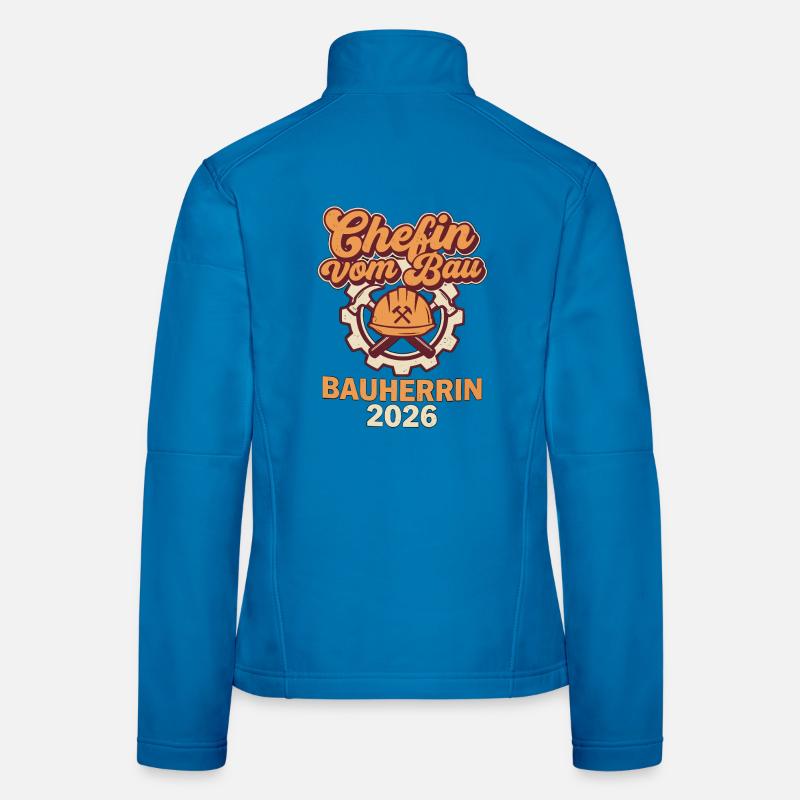Chef du constructeur de construction 2026 Retro Veste en tissu softshell Femme