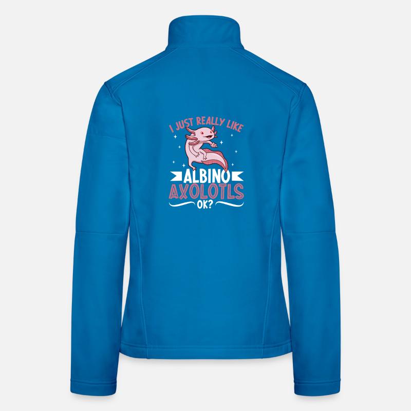 J’adore mon axolotl albinos Veste en tissu softshell Femme