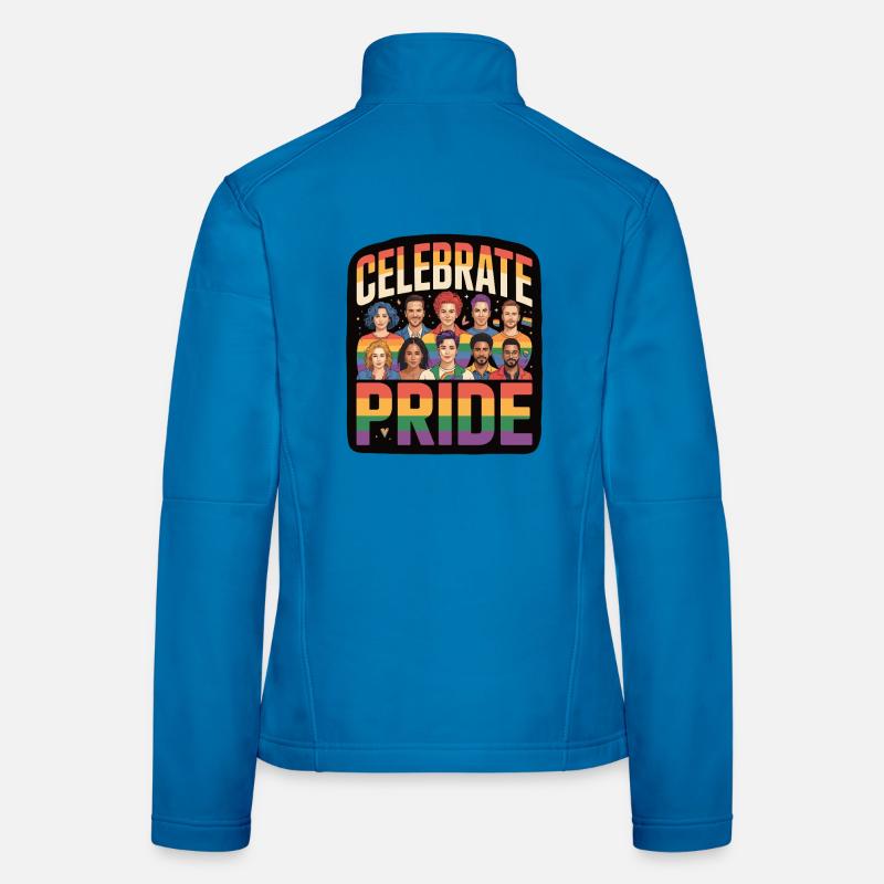 Celebrate Pride LGBTQ Regenbogen Frauen Softshelljacke