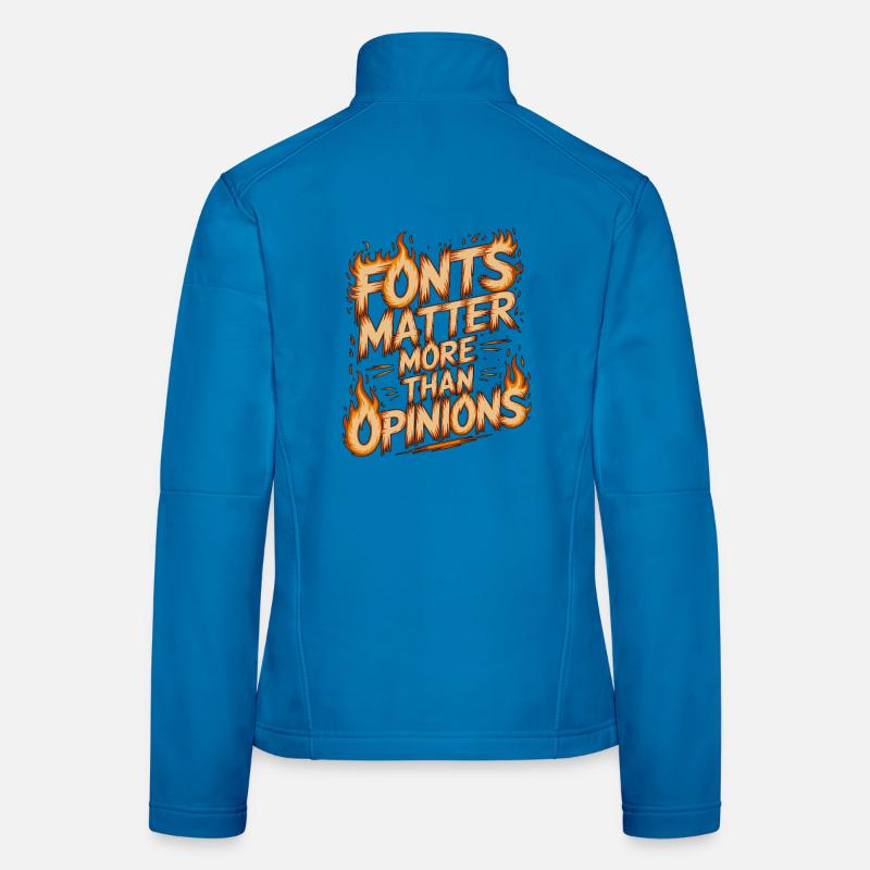 Les polices graphiques comptent plus Artiste visuel Veste en tissu softshell Femme