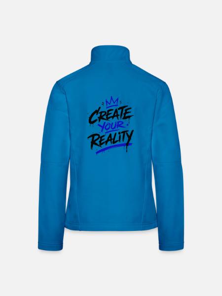 Gestalte deine Realität - Frauen Softshelljacke - Lichtblau - Hinten