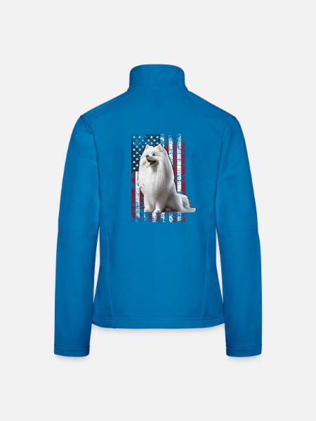 German Spitz US Spitz Zwergspitz - Frauen Softshelljacke - Lichtblau - Hinten
