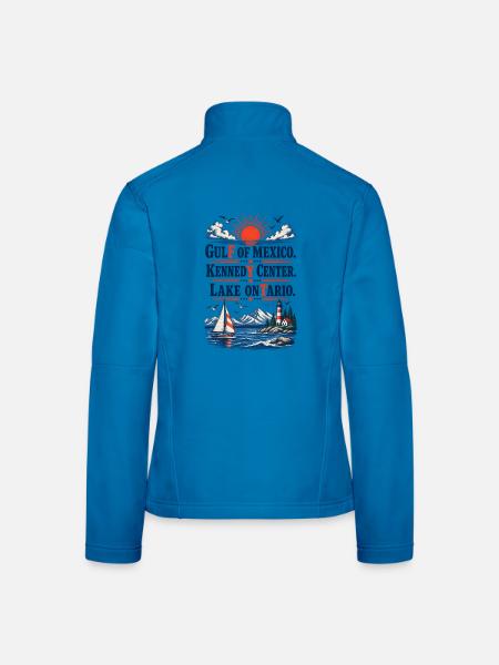 Gulf of Mexico Kennedy Center Lake Ontario Vintage - Frauen Softshelljacke - Lichtblau - Hinten