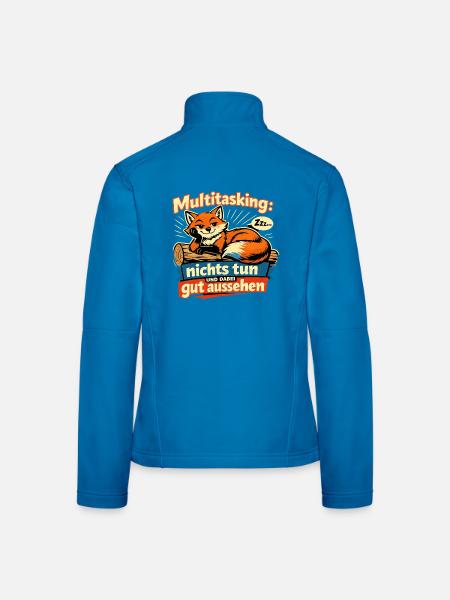 Multitasking: nichts tun und dabei gut aussehen - Frauen Softshelljacke - Lichtblau - Hinten