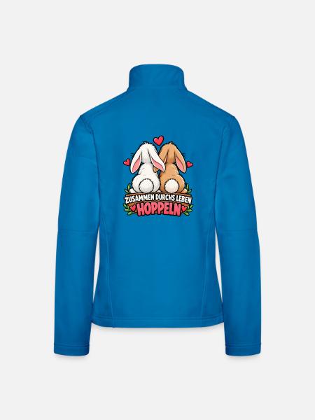 Valentinstag Geschenkidee Partner Hochzeitstag - Frauen Softshelljacke - Lichtblau - Hinten