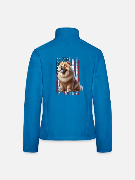 Chow Chow US Chowchow - Frauen Softshelljacke - Lichtblau - Hinten