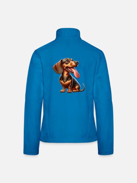 Dackel - Frauen Softshelljacke - Lichtblau - Hinten